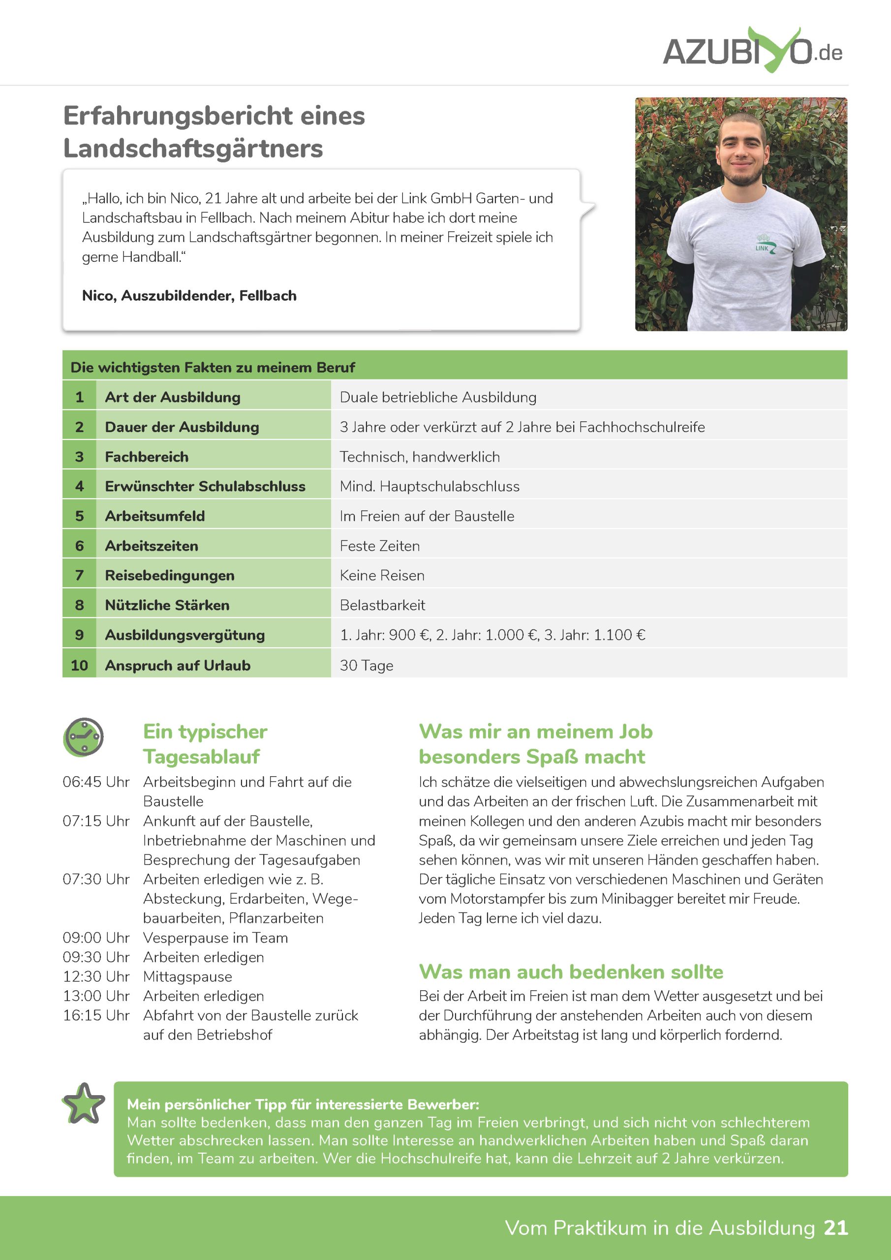 Azubi Bericht Link GmbH