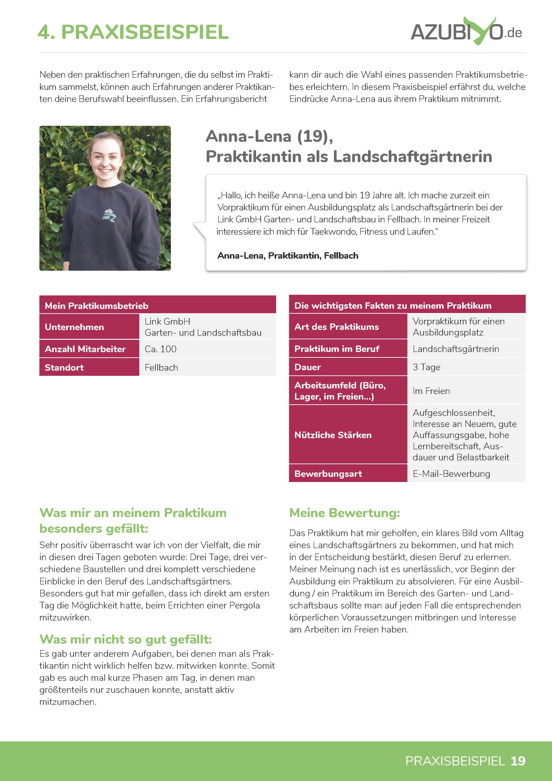 Praktikum Bericht Link GmbH